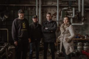 Huippuenergia Oy:n huipputiimi: Joona Mörsky, Mika Sorjonen, Toni Hannula ja Mari Koulu.